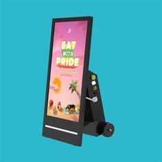 د بیټرۍ سره د بیروني پورټ ایبل LCD ډیجیټل لاسلیک پوسټر